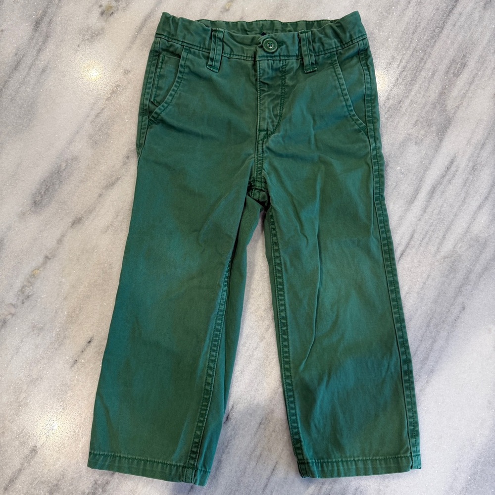 Baby Gap Toddler Boys Green 2T Trousers‎ Chinos Adjustable Waist Spring Summer